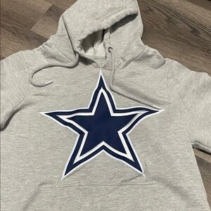 Aeropostale Light Gray Hoodie with Navy & White Chevron Detail